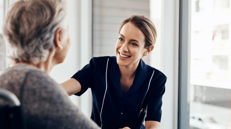 aged care worker working in aged care