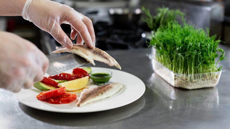 Chef puts the fish on a plate Australian Food Safety Week 2026, Food Safety Advice, And The Importance of Reading Food Labels for Safer Food