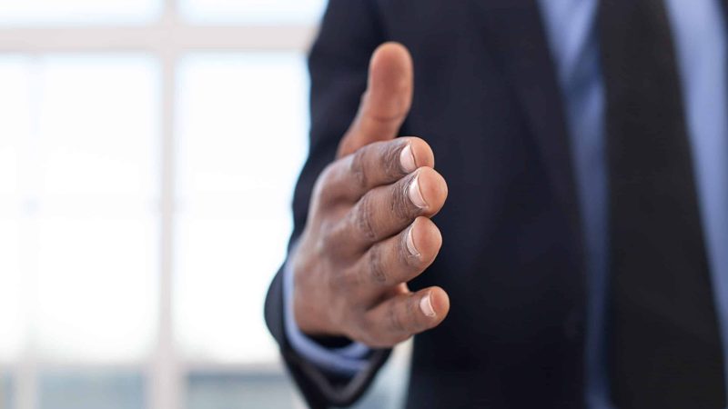 businessman with duty of care trust