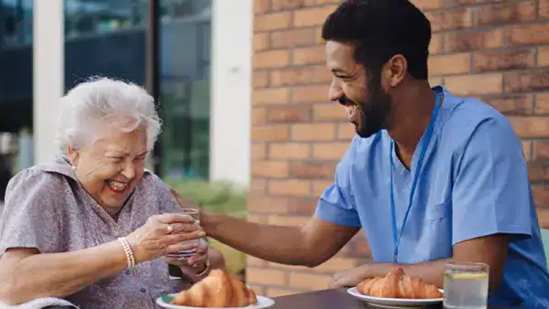 Sydney students learning aged care support at STC